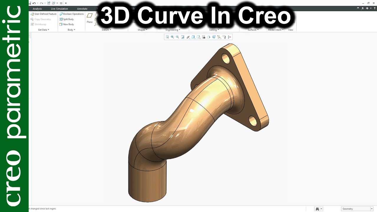 3D-кривая в Creo Parametric