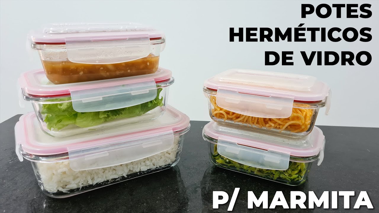POTES HERMÉTICOS DE VIDRO PARA MARMITAS