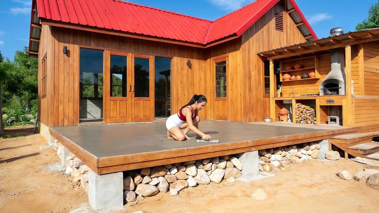 TIMELAPSE -- Building a Cozy Wooden House with Metal Roofing | Step-by-Step Construction
