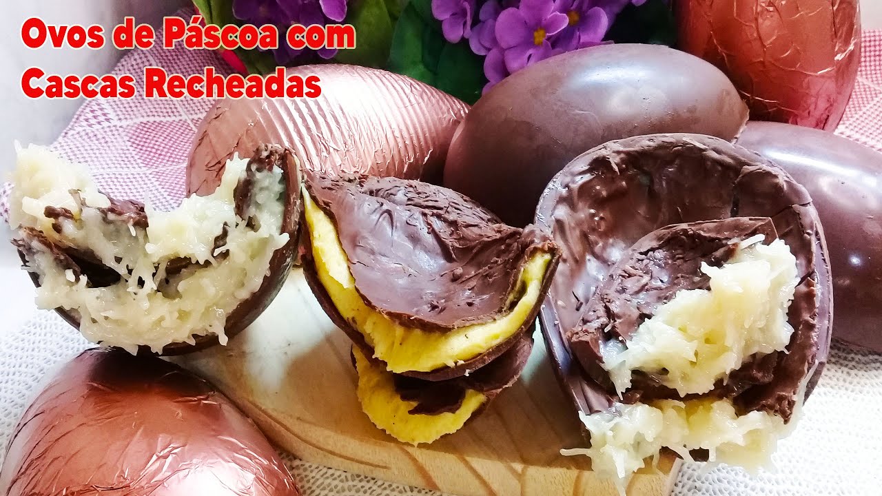 Ovos de Páscoa com CASCA FINA SUPER RECHEADA! Maracujá e Prestígio!