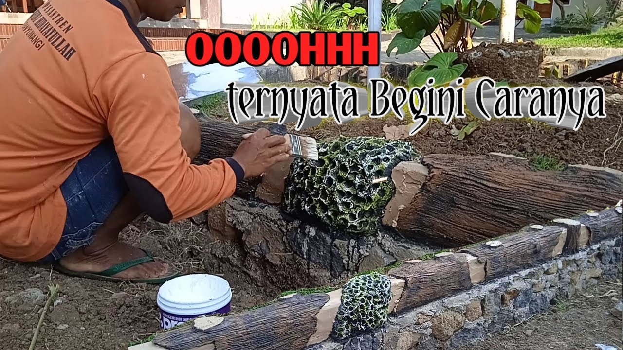 Cara mengecat relief motif kayu