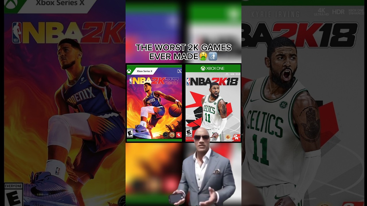 THE WORST 2K GAMES EVER MADE🤮🚮 #nba #nba2k #nba2k23 #2k23 #nba2k18 #2k18 #memes #gaming #shorts