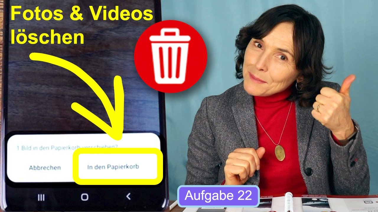 Bilder oder Videos löschen auf dem Samsung. Smartphonekurs mit dem Samsung Teil 22.