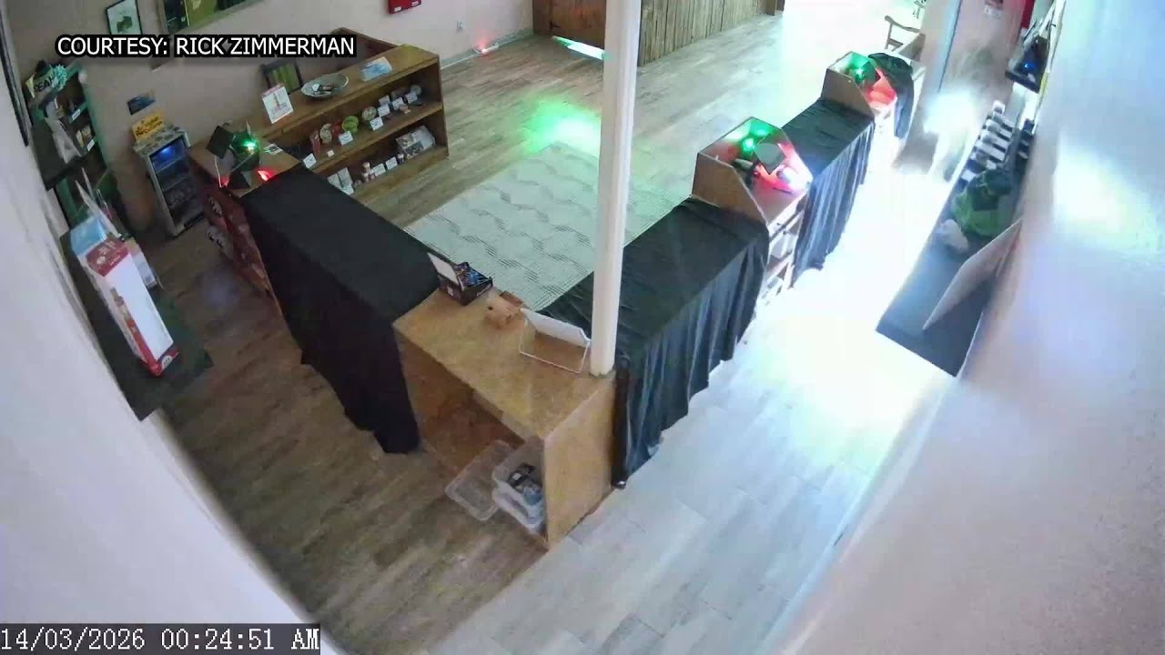 Surveillance video of dispensary burglary in Sunland Park