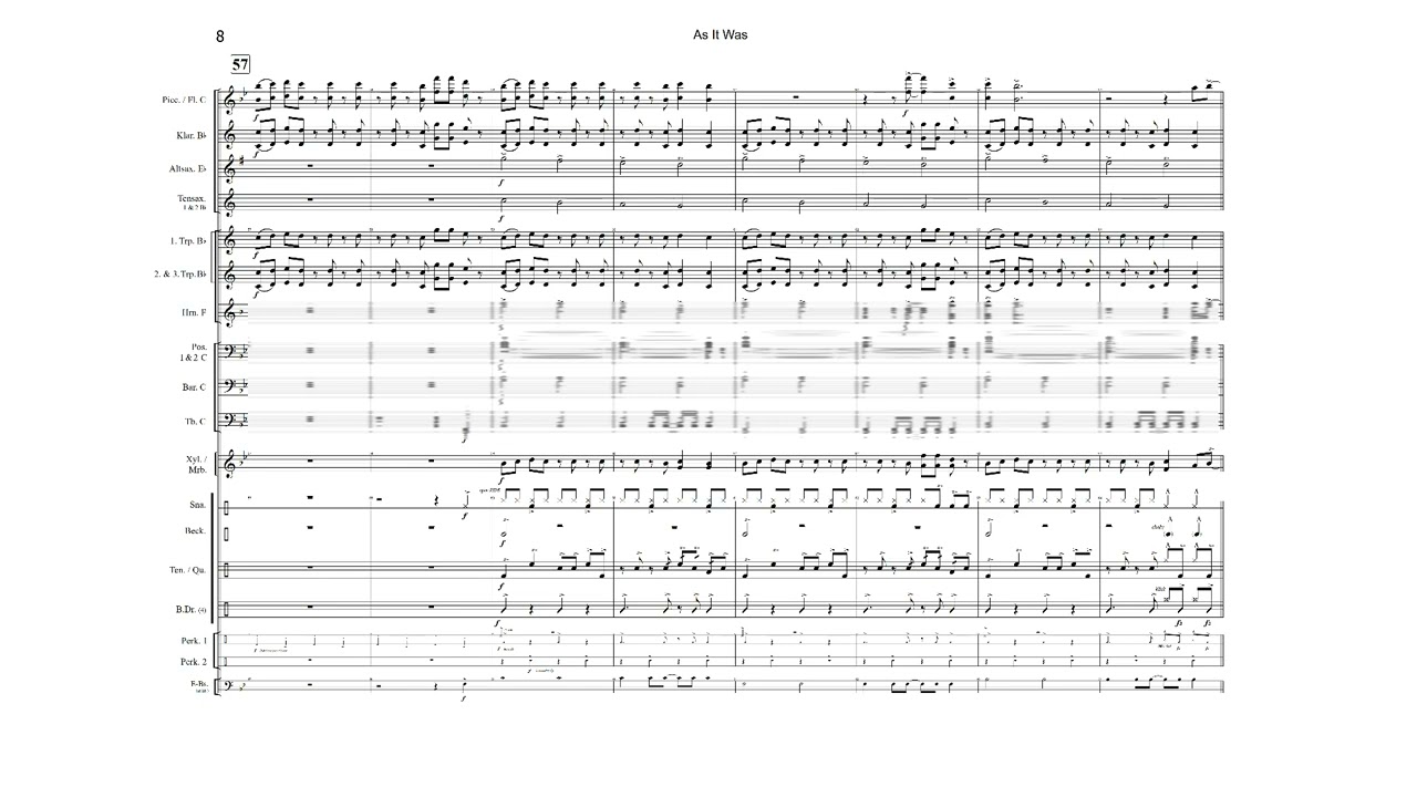 AS IT WAS | für Marching Band | 'Harry Styles'