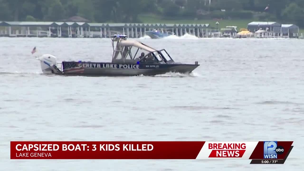 Three children under age 10 killed after boat capsized on Geneva Lake