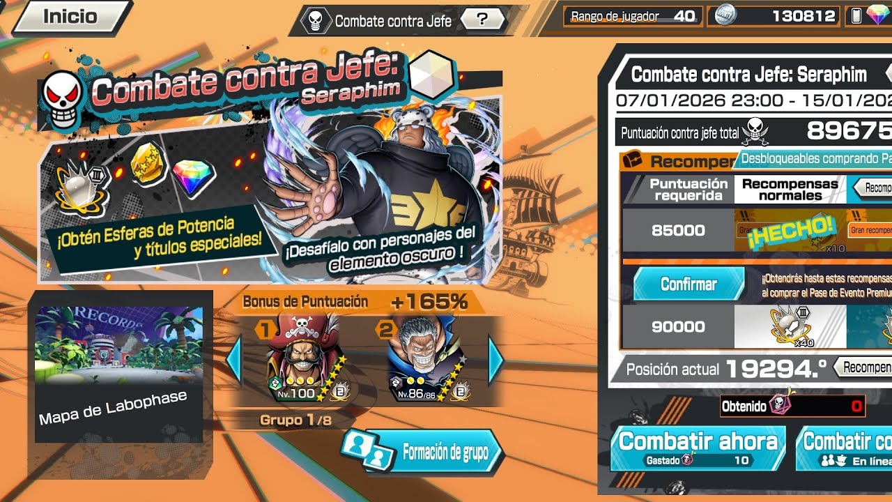 Trying to end the challenge battle one piece bounty rush (roger and garp gameplay)