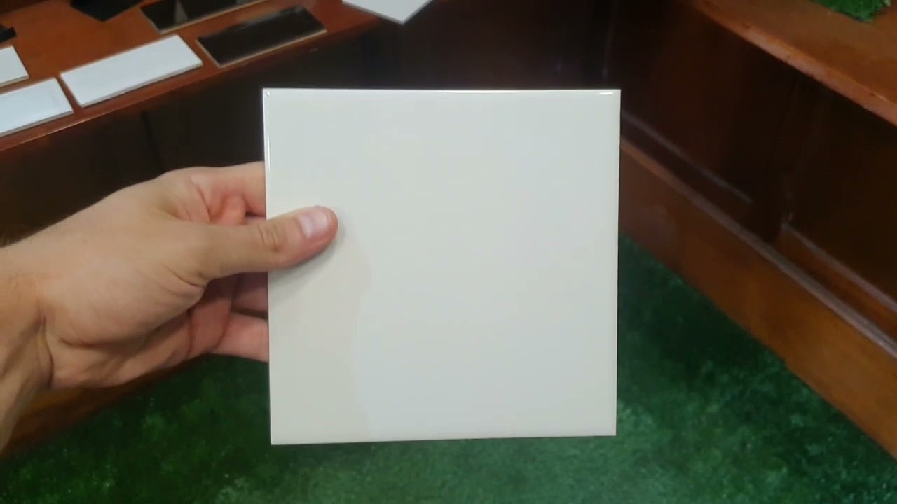 Azulejo 15x15 Blanco Liso Brillante