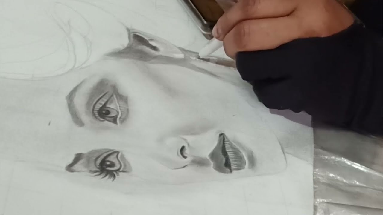 How to draw jewellery/hairstyle 🤔 /hair/earing/Graphite pencil ✏️ 