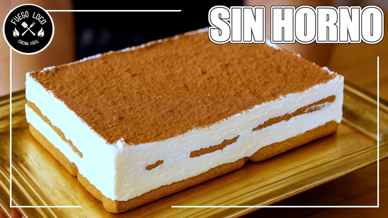 El MEJOR Tiramisú SIN HUEVO en SOLO 10 minutos! (Modo TARTA) | Cremoso y Facilísimo!
