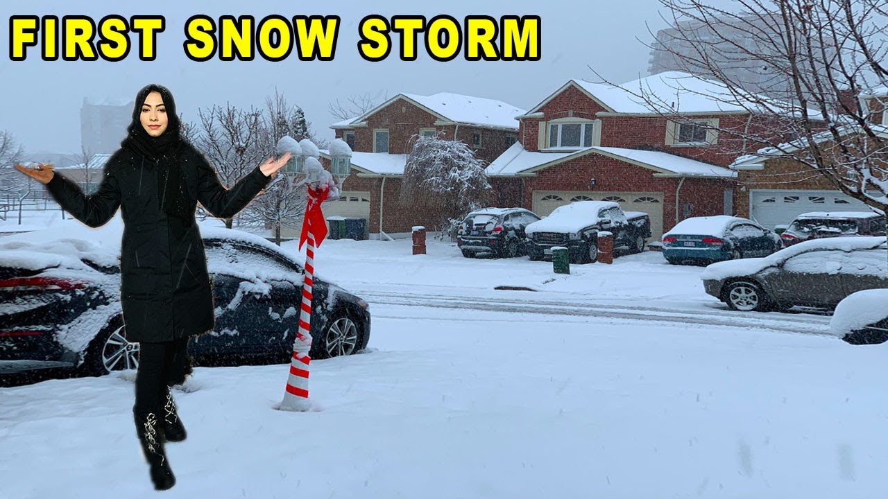 FIRST SNOW Storm in Toronto GTA 2020 | Snow Fall in November Huma Khan Vlogs