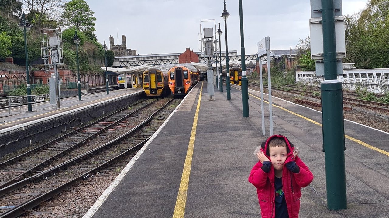 Shrewsbury Station. Every Platform full. Playing the signal game. favourite/not so favourite Train.