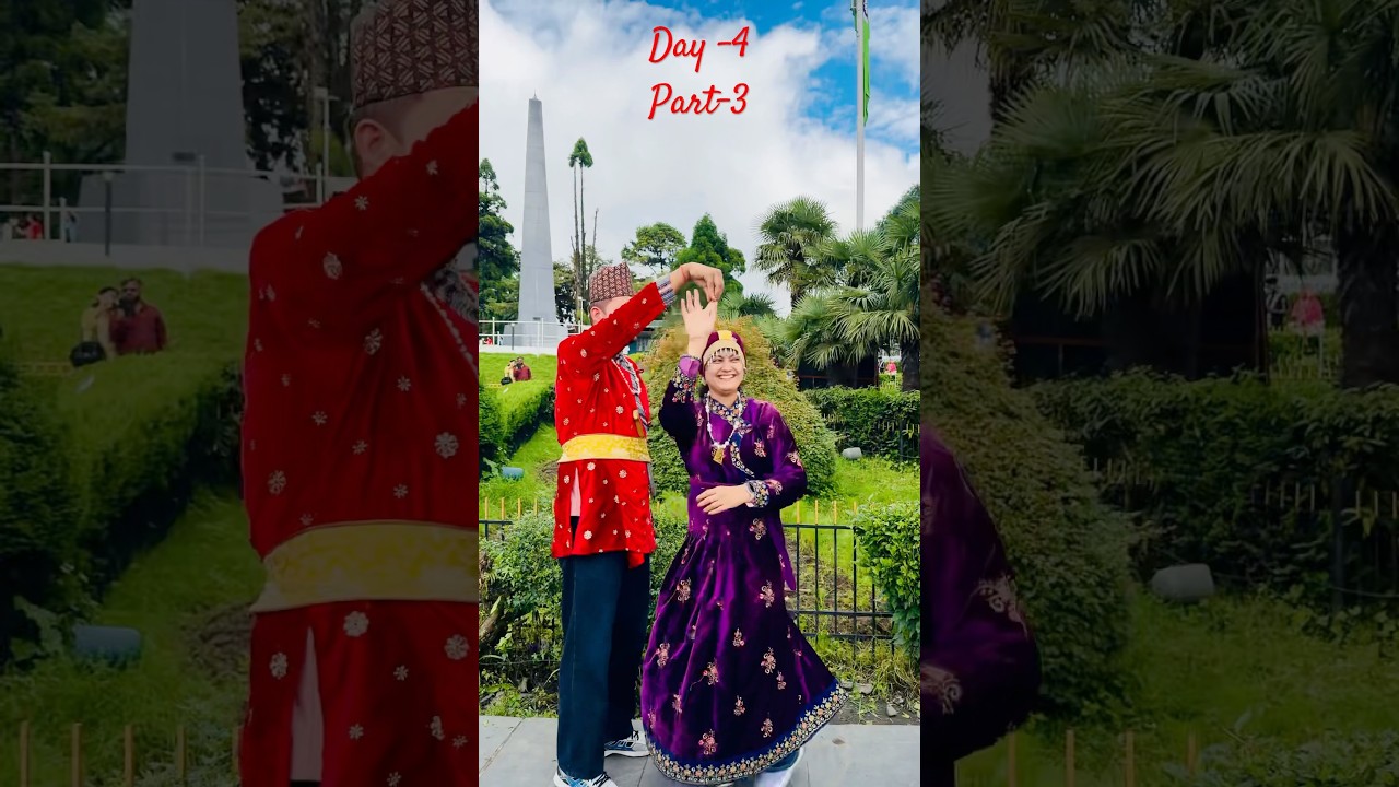Day 4(Part-3) Nepali Outfits in Batasia Loop🥰#travel #viralvideo #minivlog #nepalidress #darjeeling