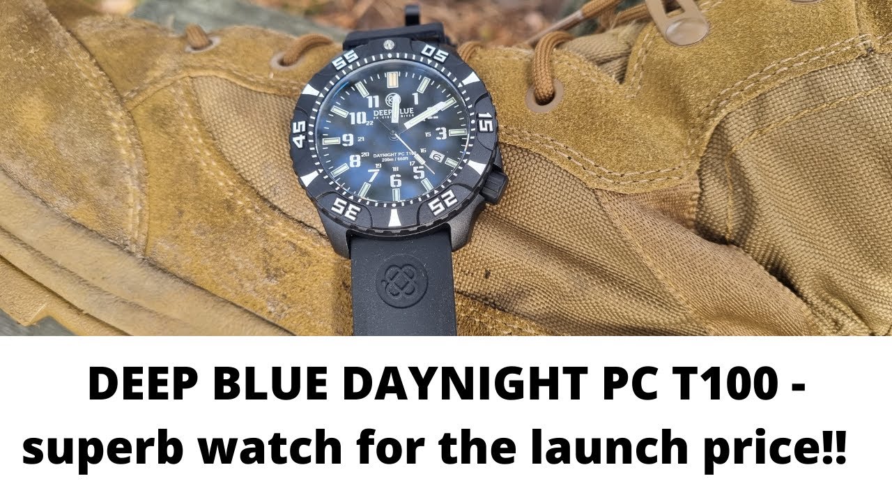DEEP BLUE DAYNIGHT PC T100 watch review - a superb value tool watch for the price!!