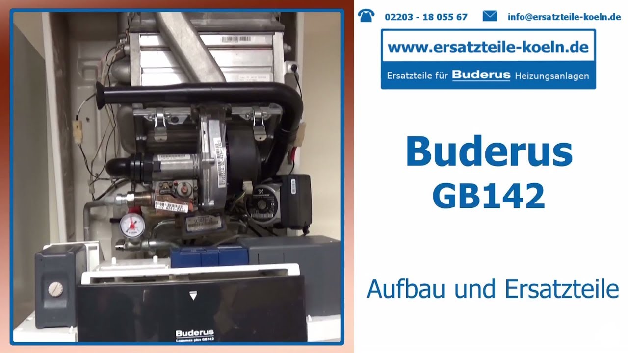 Buderus GB142 Aufbau und Ersatzteile