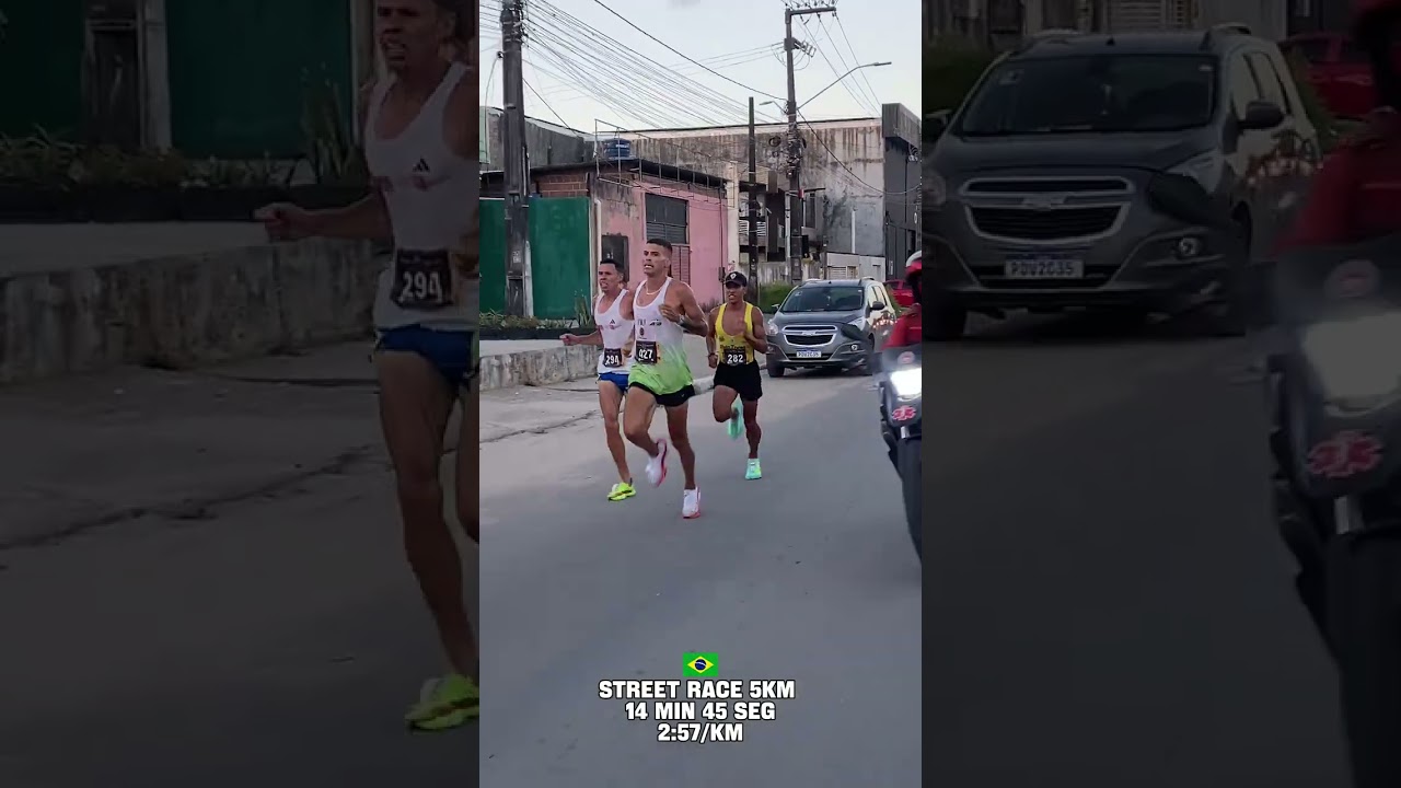 Corrida mais rápida do brasil! 5KM sub 15 minhtos. Acompanhe a corrida completa #corridaderua 