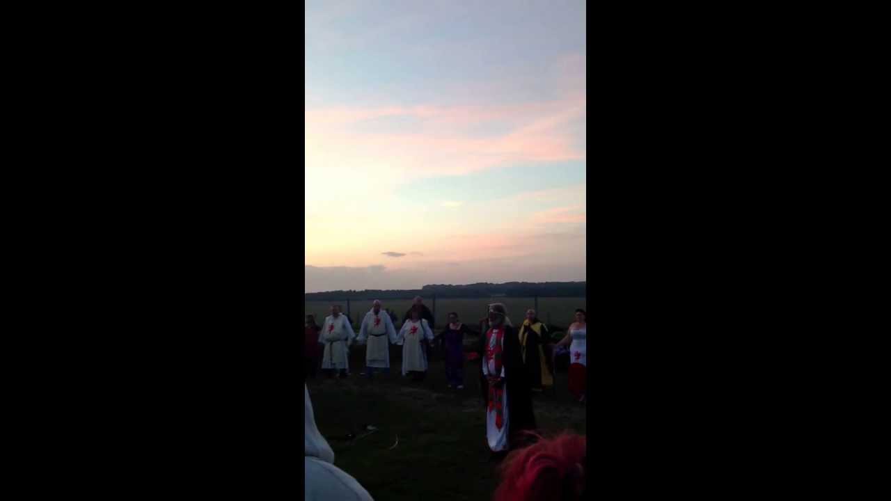 Summer solstice Stonehenge 20th June 2013. Druids.