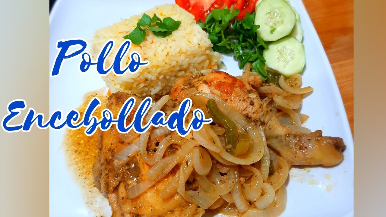 como hacer pollo encebollado salvadoreño .#CocinaSalvadoreña