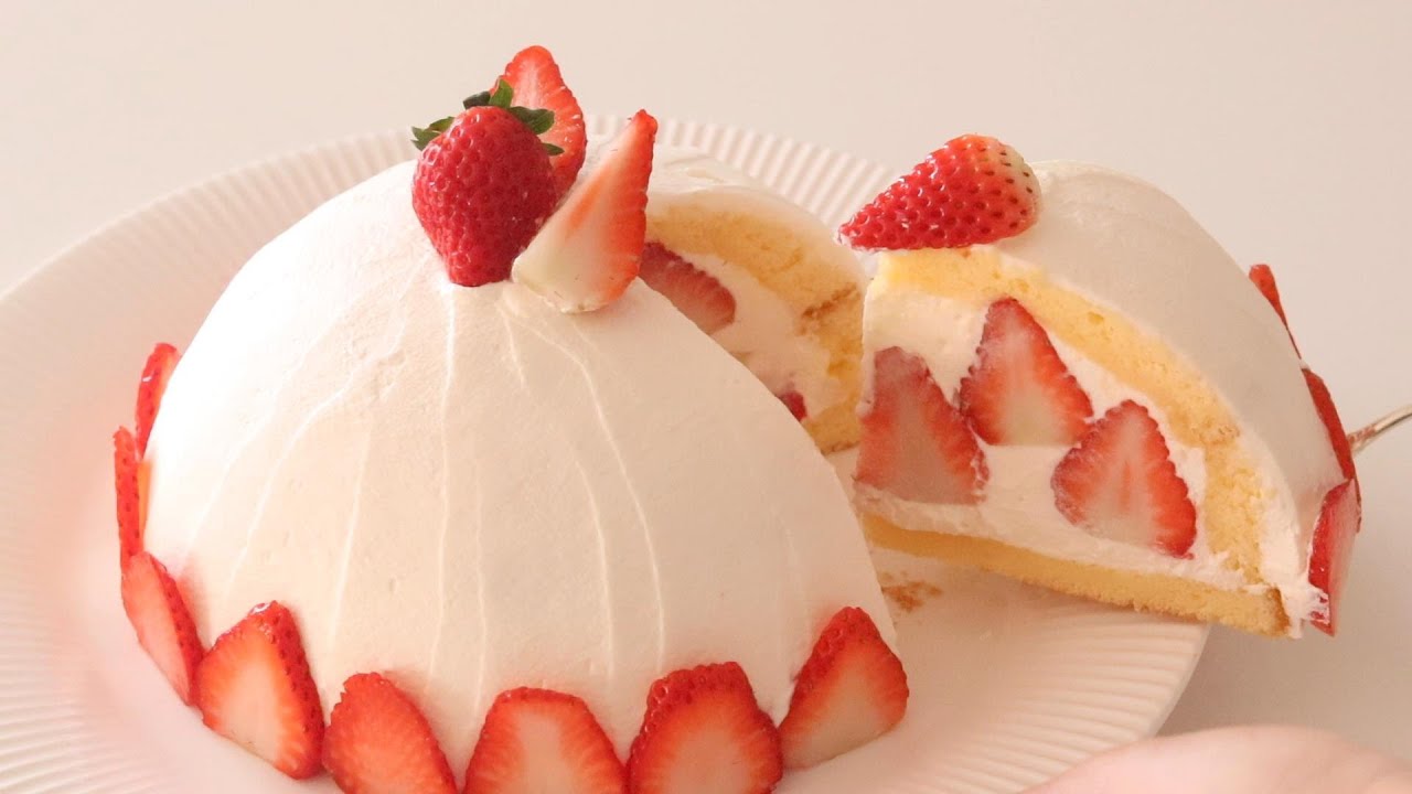 【クリスマスに♪】いちごのドームケーキの作り方