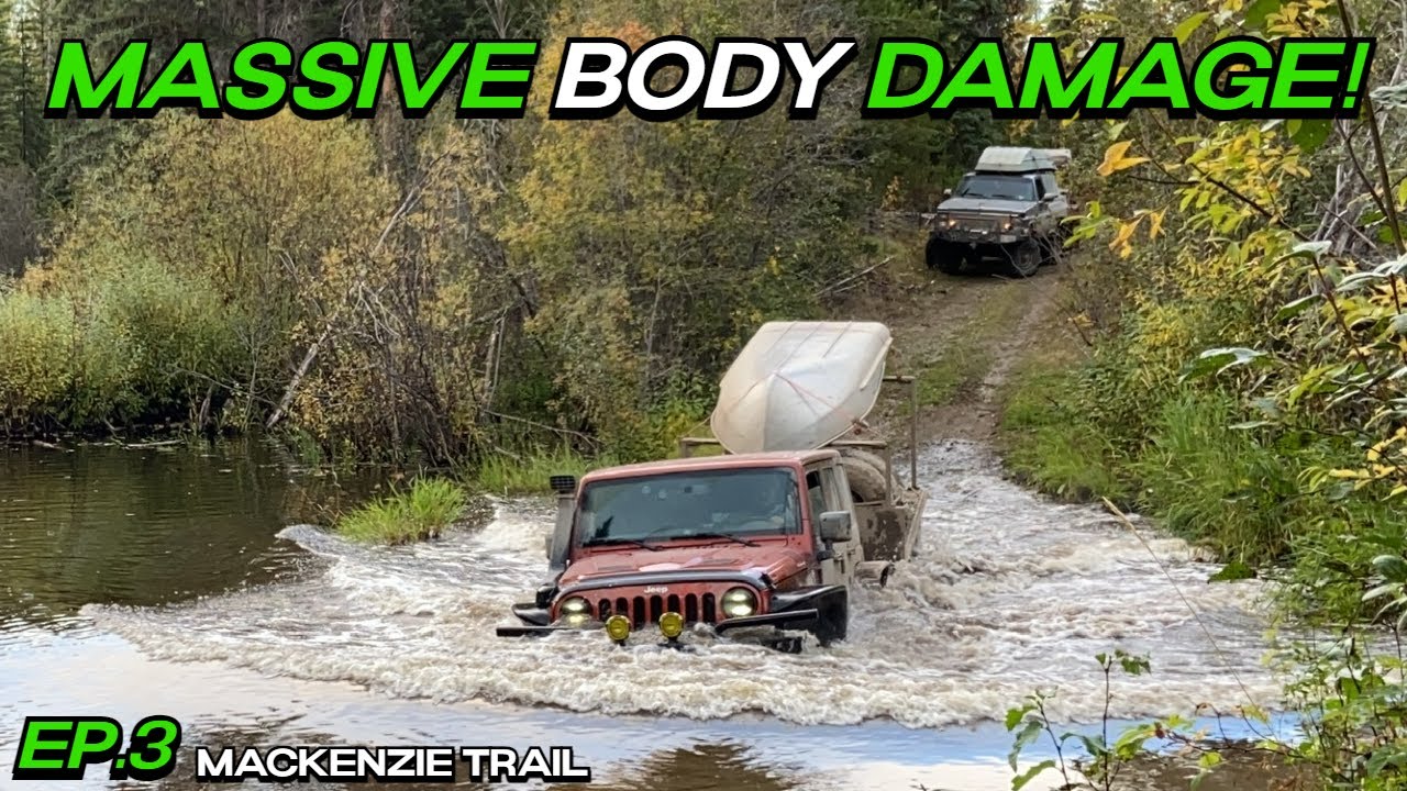 Wrong side of the river, deep water & flat tires. Can we get trailers through the Mackenzie trail?