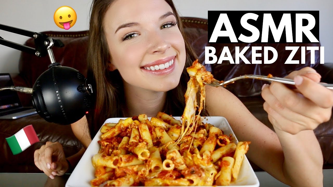ASMR Baked Ziti Mukbang *No Talking Eating Sounds*