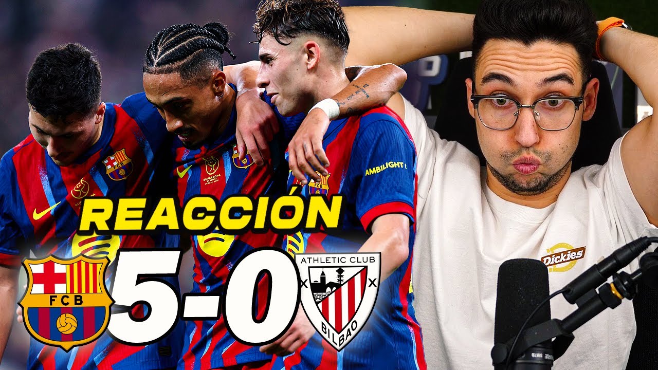 REACCIONANDO al Barcelona vs Athletic Club 5-0 *QUE HUMILLACI&Oacute;N* | ByDiegoX10
