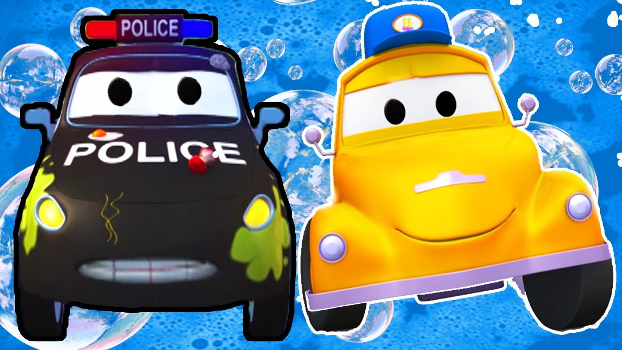 Le lavage Auto de TOM la DEPANNEUSE et Matt la VOITURE de POLICE | Dessins ANIMES pour les ENFANTS