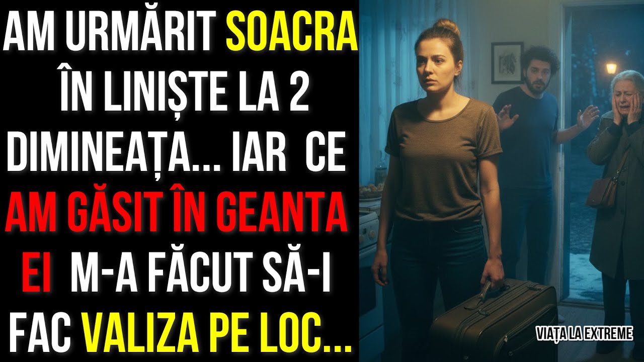 Am urmărit SOACRA  în liniște la 2 dimineața... IAR  Ce am găsit în geanta ei  m-a făcut să-i fac...