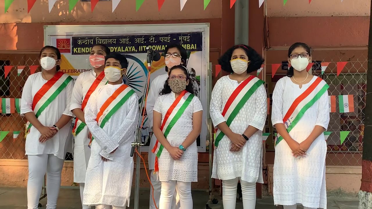 झण्डा गीत - विजयी विश्व तिरंगा प्यारा by STUDENTS OF K V I I T POWAI , MUMBAI