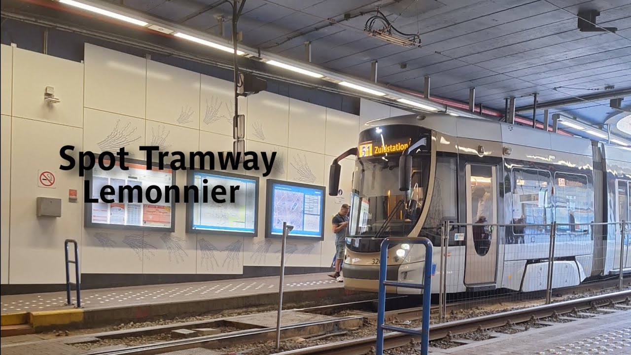 SPOT TRAMWAY STIB À LEMONNIER + TRAJET TNG LIGNE 82 ENTRE BERCHEM SHOPPING ET GARE DE BERCHEM