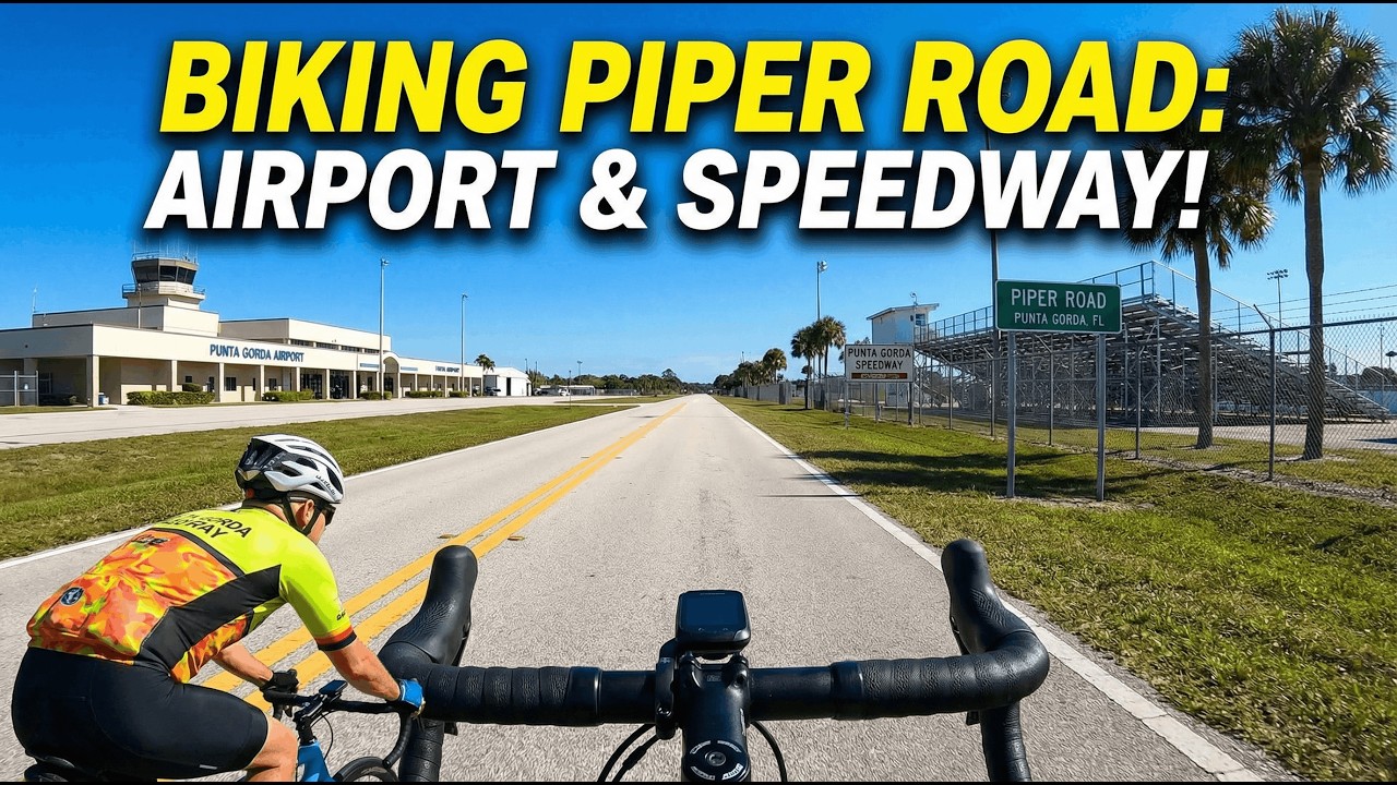Riding a Bicycle Down Piper Road - Punta Gorda, Florida