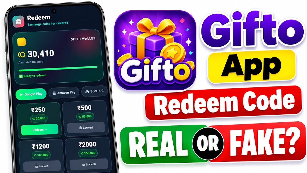 Gifto App Redeem Code | New Redeem Code App 2026 | Gifto App Real or Fake | Google Play Redeem Code 