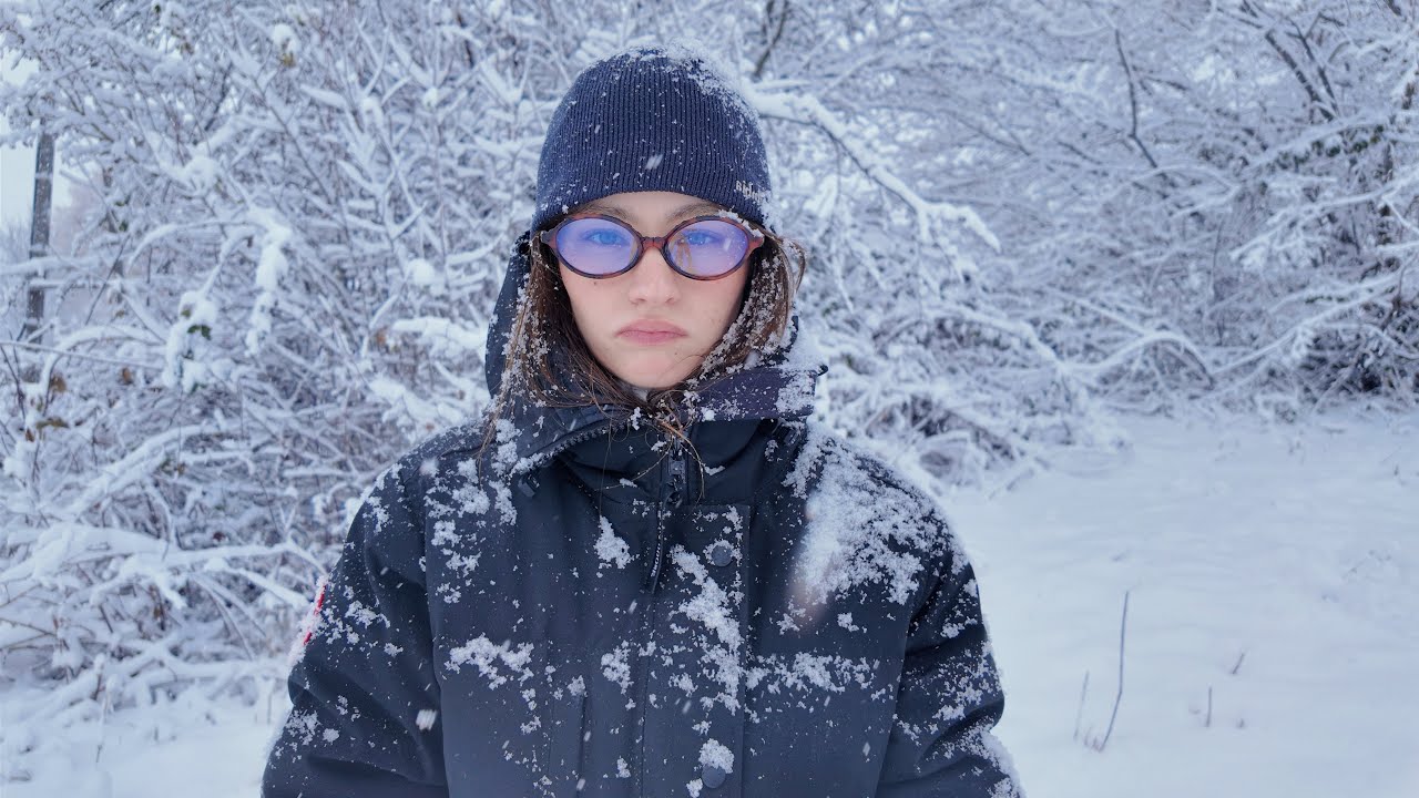 a snowy walk