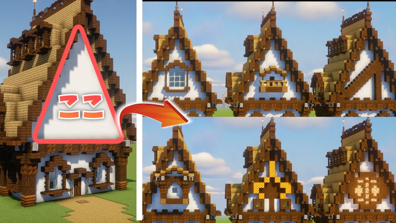 【マイクラ 建築講座】屋根の下のこの部分、おしゃれにする方法教えます 【マインクラフト 実況】