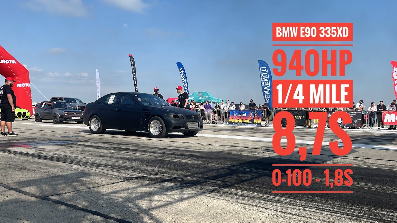 🇷🇴 World fastest Bmw E90 diesel 8,7s on 1/4 mile 940hp powered by Complete Chip🇷🇴