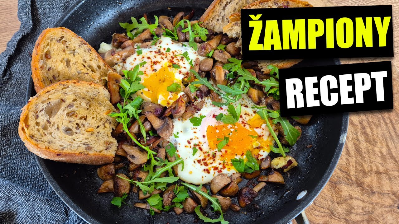Zapečené žampiony s vejci - Žampiony recept