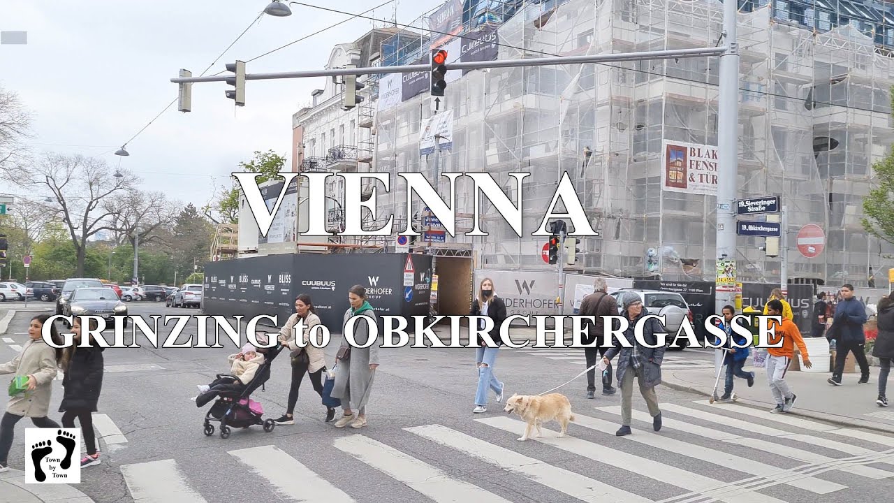Grinzing to Obkirchergasse Flohmarkt, Vienna Walking Tour 4k 60fps