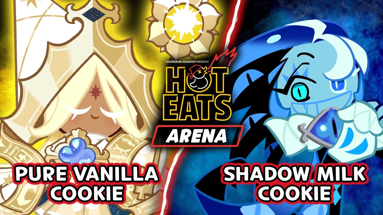 Pure Vanilla Cookie VS Shadow Milk Cookie 💥| Hot Eats Arena with CookieRun: Kingdom
