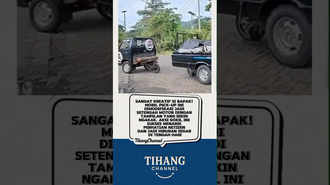 Modifikasi Unik, Mobil Pick-Up Jadi Motor #shorts