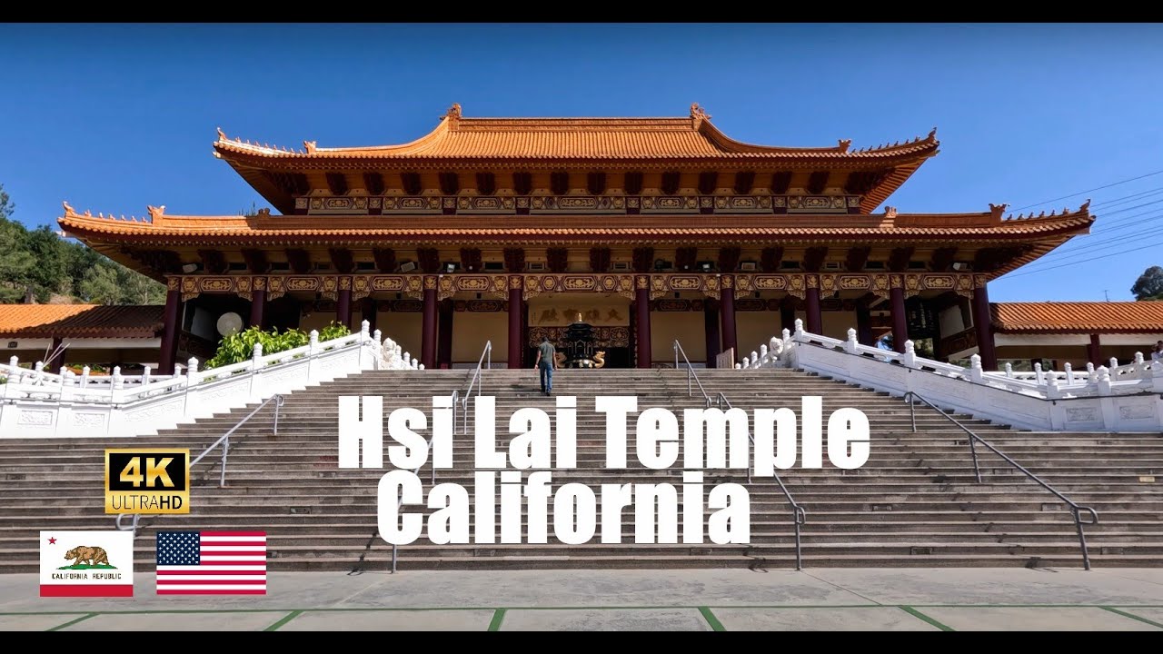 📿4K🇺🇸 Hsi Lai Temple, California | Largest Buddhist temple in the United States | Los Angeles | 西來寺