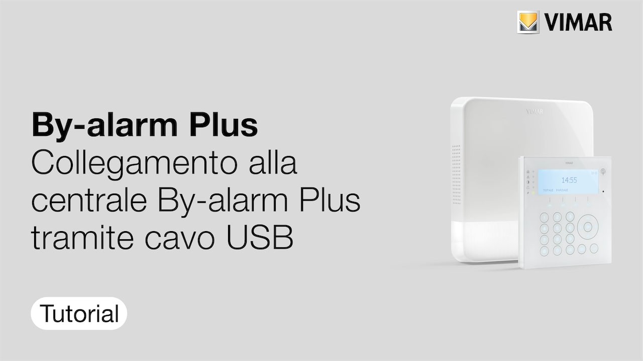 By-alarm Plus: collegamento alla centrale By-alarm Plus tramite cavo USB