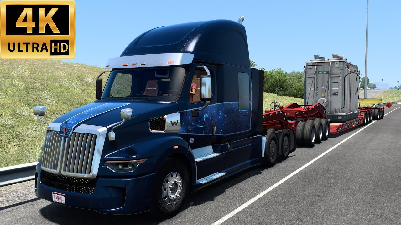 4K UltraHd | Long and Heavy Load | American Truck Simulator | Logitech G29 #logitechg29