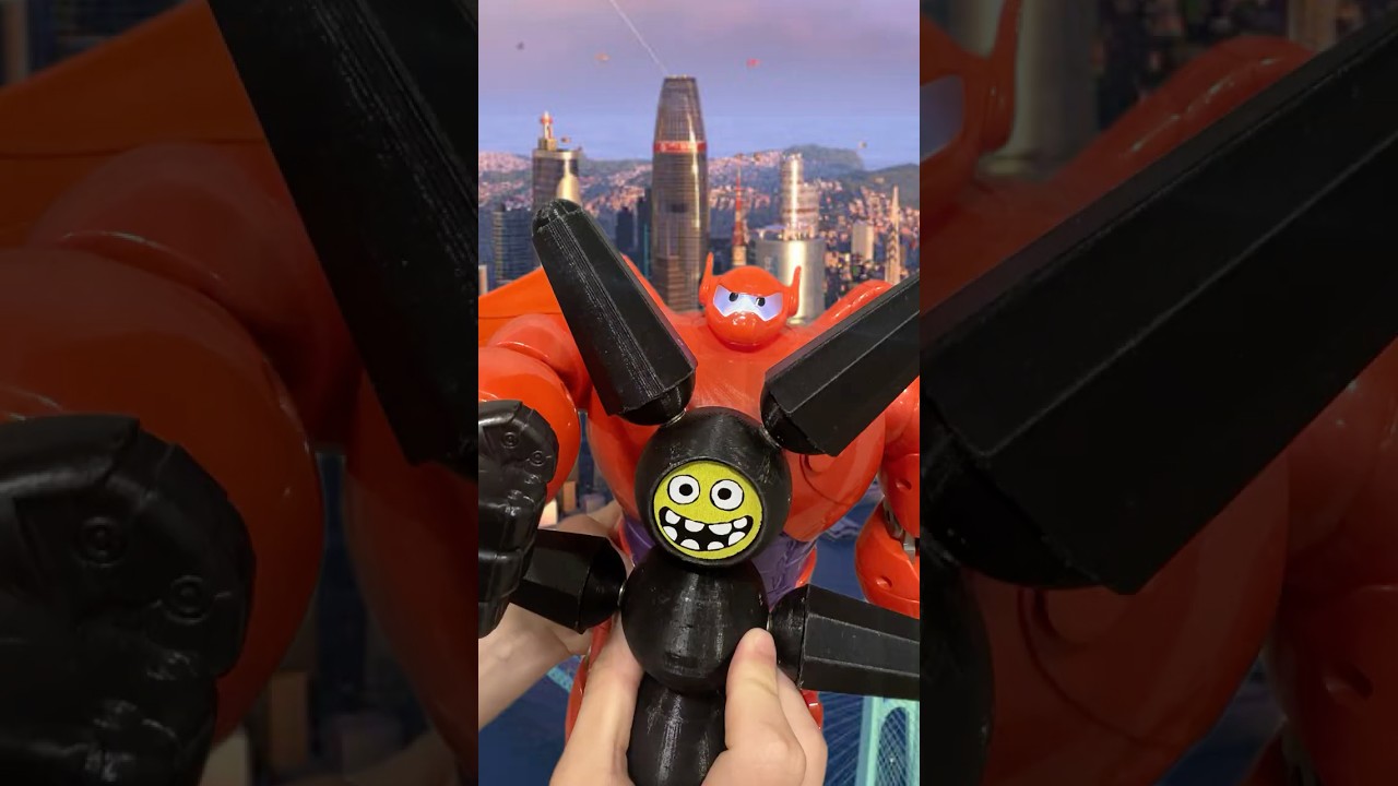 Hero Baymax Megabot Smash! #shorts #disney #bighero6 #megabot #baymax #fly #baymax #hero #smash