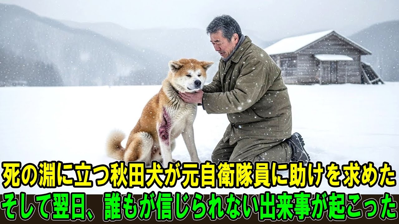 【奇跡の実話】死の淵に立たされた秋田犬が、自衛隊の元隊員に助けを求めた…。そして翌日、誰もが信じられない出来事が起こった。