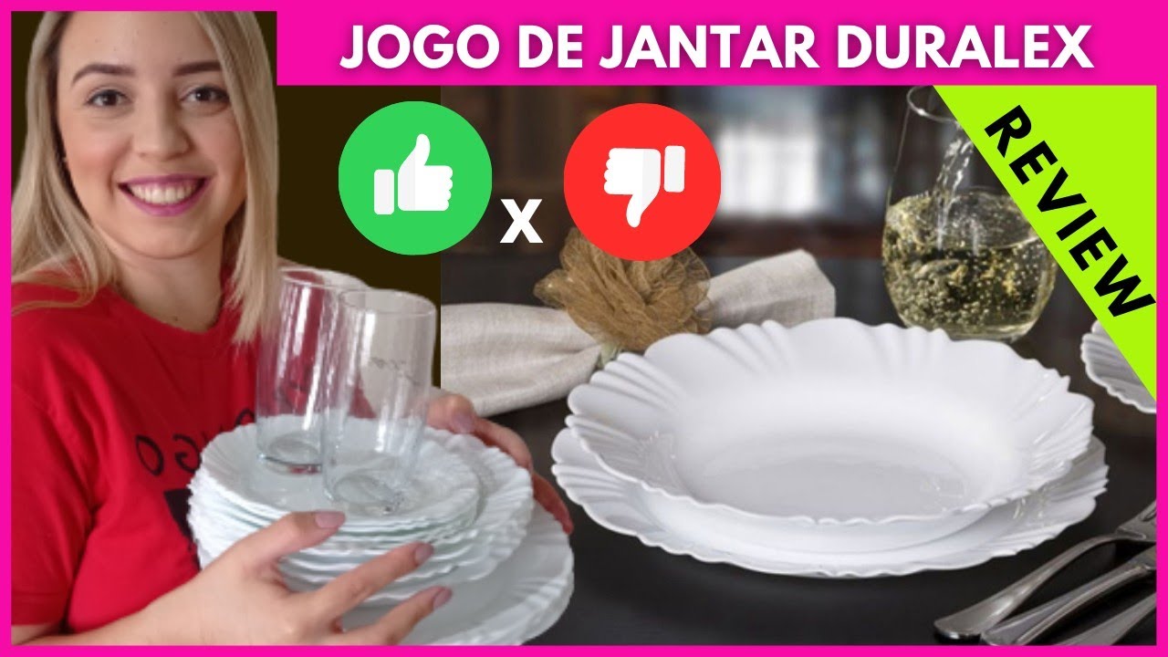 JOGO DE JANTAR DURALEX PÉTALA COM COPOS LINHA OPALINE | REVIEW