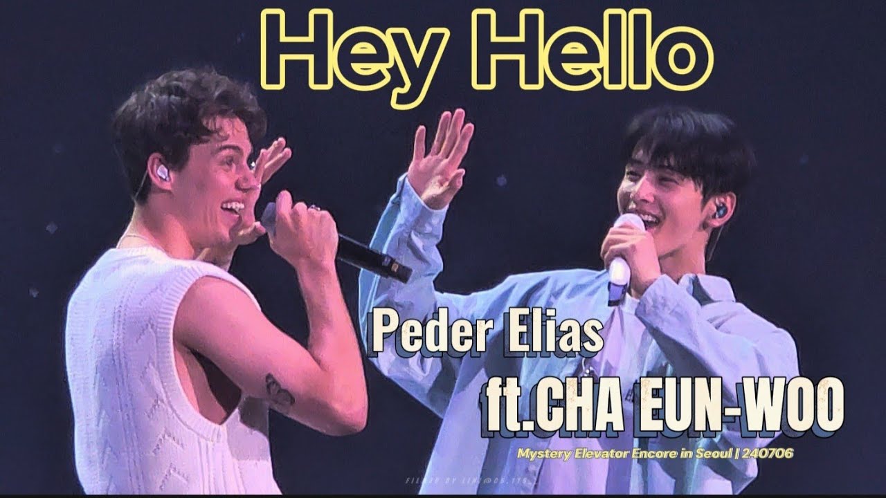 4K [ Encore_Hey Hello ] Peder Elias ft. Cha Eun-Woo | 240706Mystery Elevator in Seoul |  #차은우