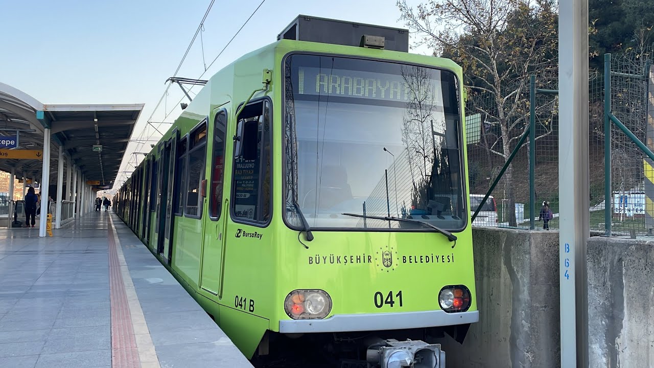 Bursa Metrosu BursaRay Karaman / Hürriyet - Merinos arası yolculuk Siemens B80 içten seyir