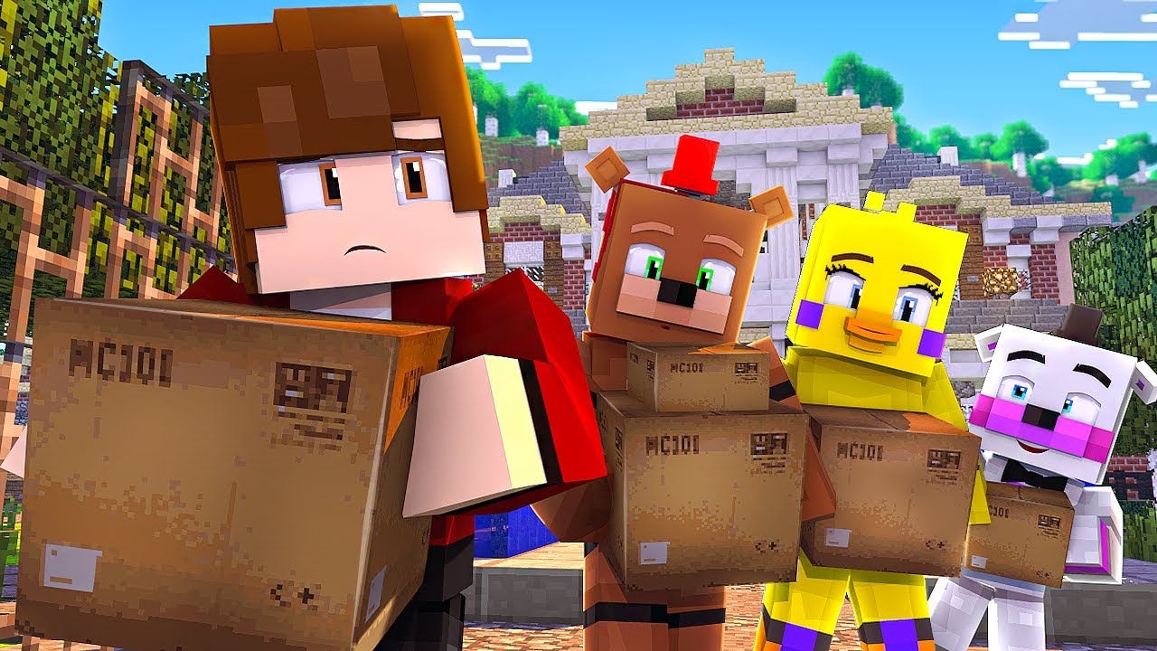 Minecraft FNAF 7 Pizzeria Simulator - MOVING DAY! (Minecraft Roleplay)