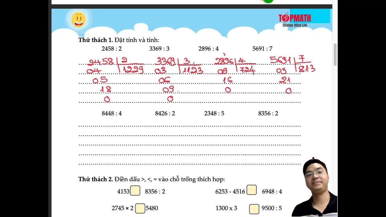 Toán 3 - Phép Chia Số Có 4 Chữ Số Cho Số Có 1 Chữ Số [Cực Hay] |Thầy Sơn TopMath