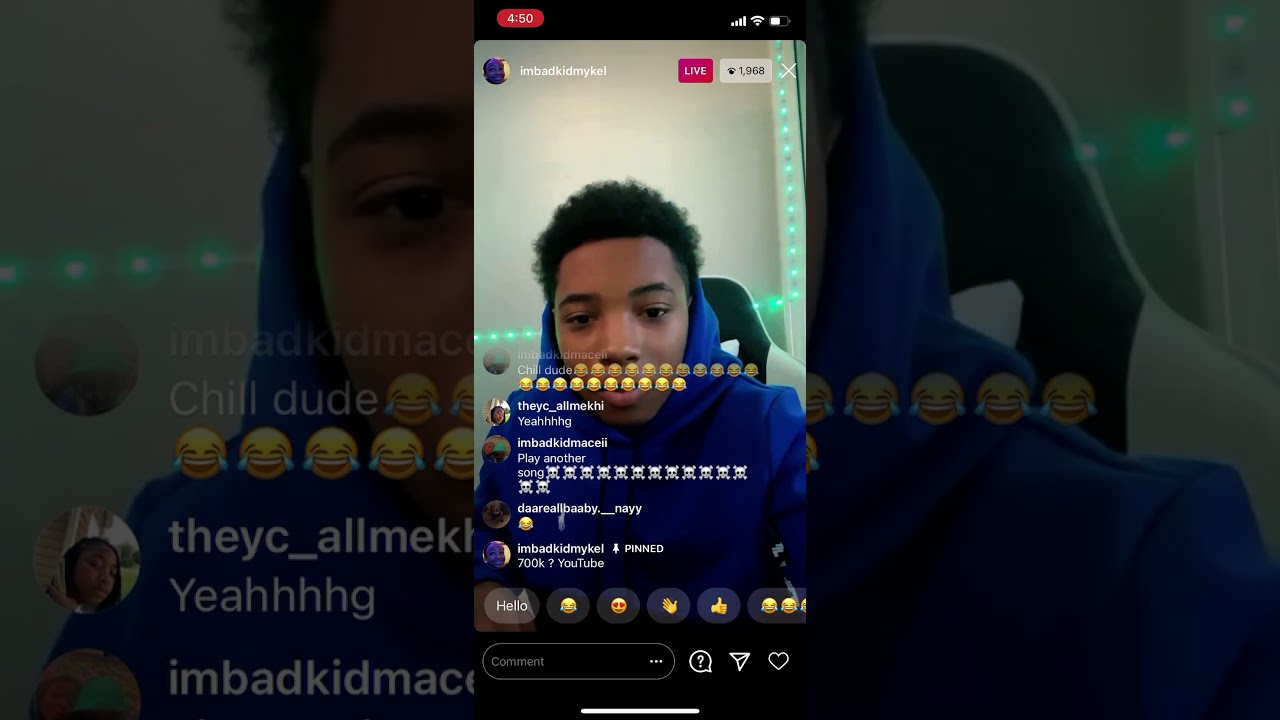 Life With mykel (@imbadkidmykel) With BadKidMacei (@imbadkidmaceii) Instagram Live December 8, 2020